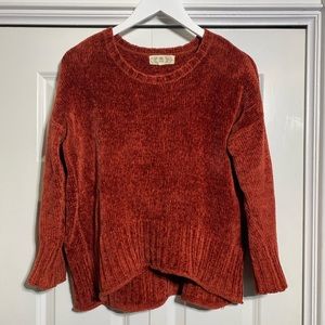 Pink Rose velvet sweater size XS